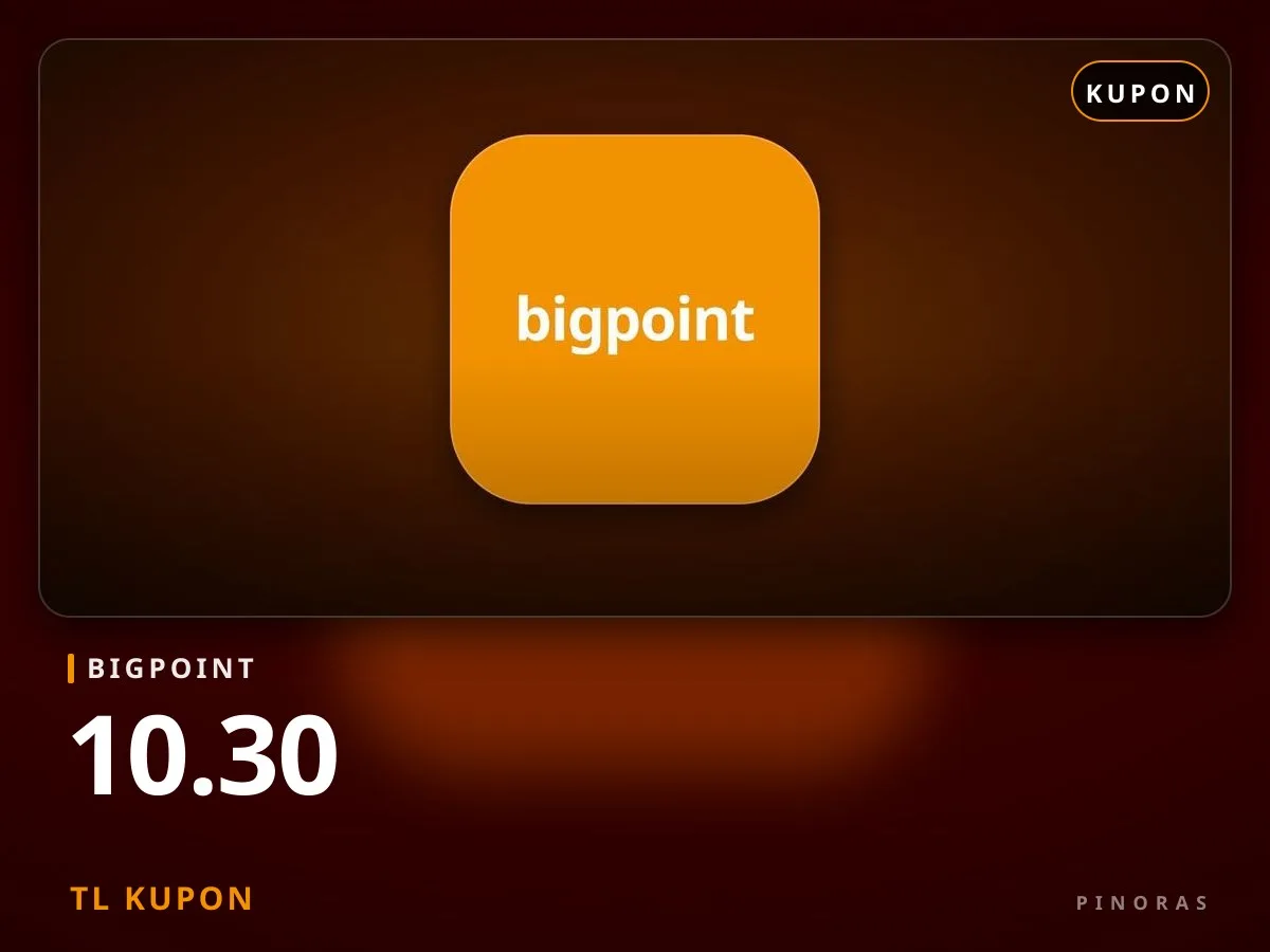 Bigpoint 10.30 TL Kupon - Pinoras