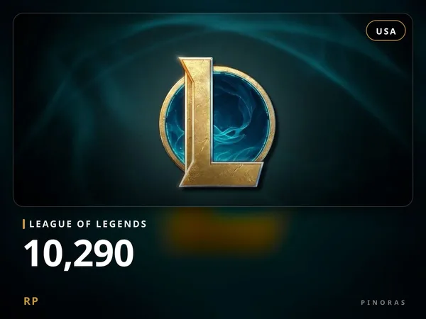 League of Legends 80 USD - 10290 RP
