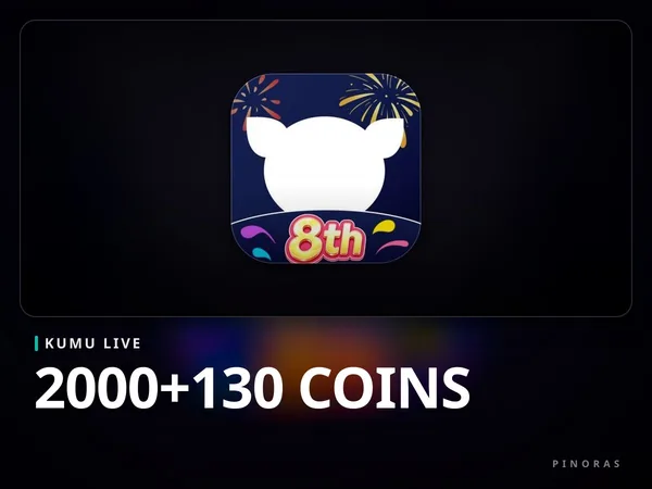 KUMU Live - 2000+130 Coins