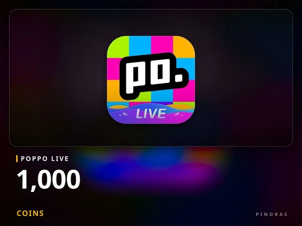 Poppo Live - 1,000 Coins