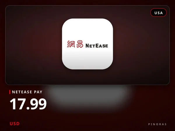 NetEase Pay USA - 17.99 USD