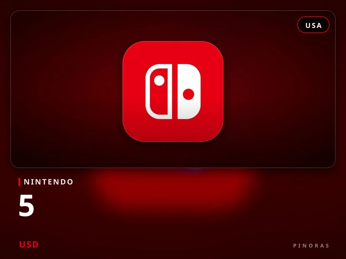 Nintendo Gift Card 5 USD - Pinoras