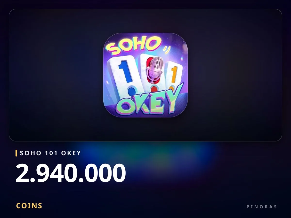 SOHO 101 Okey 2.940.000 Coins - Pinoras