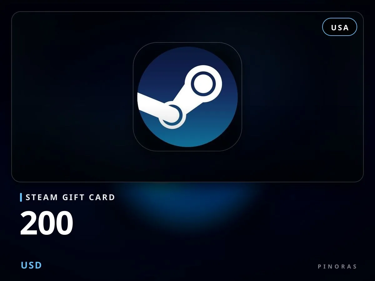 Steam Gift Card 200 USD - Pinoras