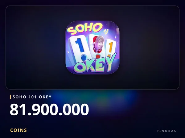 SOHO 101 Okey 81.900.000 Coins