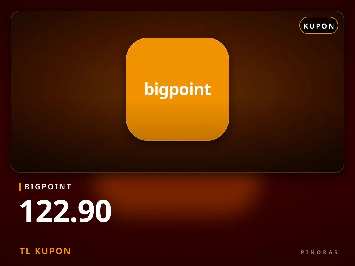 Bigpoint 122.90 TL Kupon - Pinoras