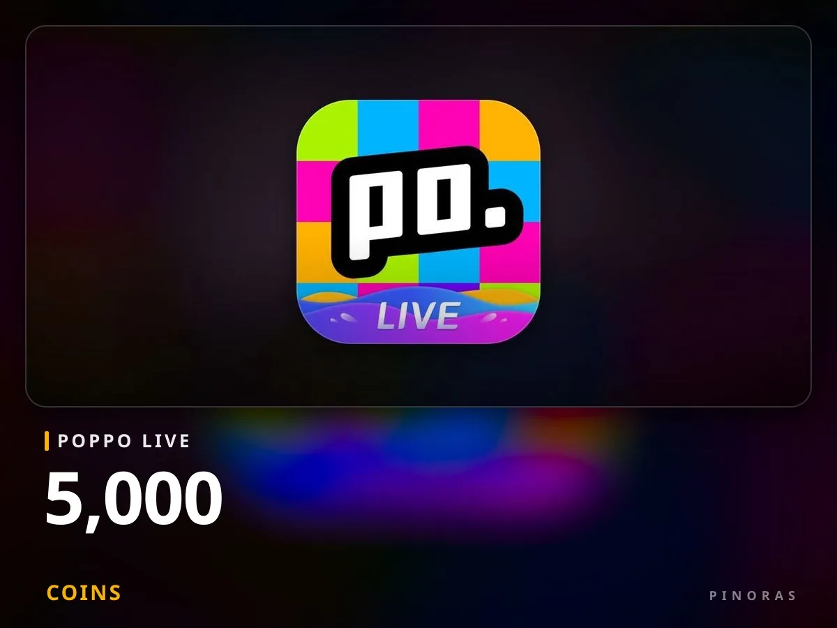 Poppo Live - 5,000 Coins - Pinoras
