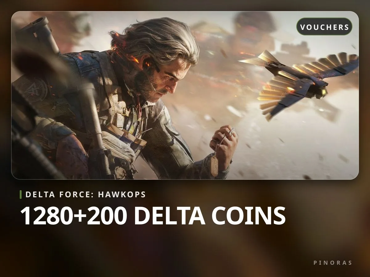 Delta Force: HawkOps Voucher - 1280+200 Delta Coins - Pinoras