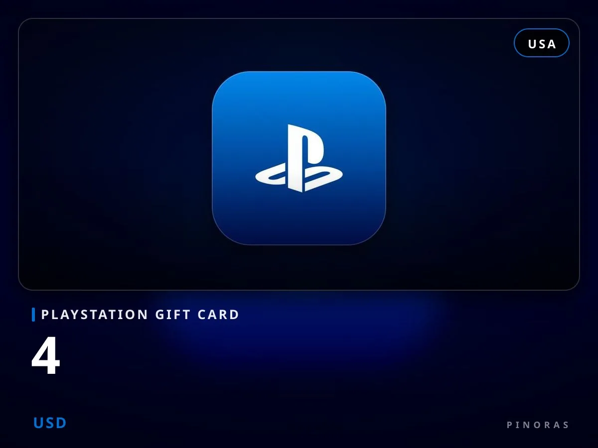 Playstation Gift Card 4 USD - Pinoras