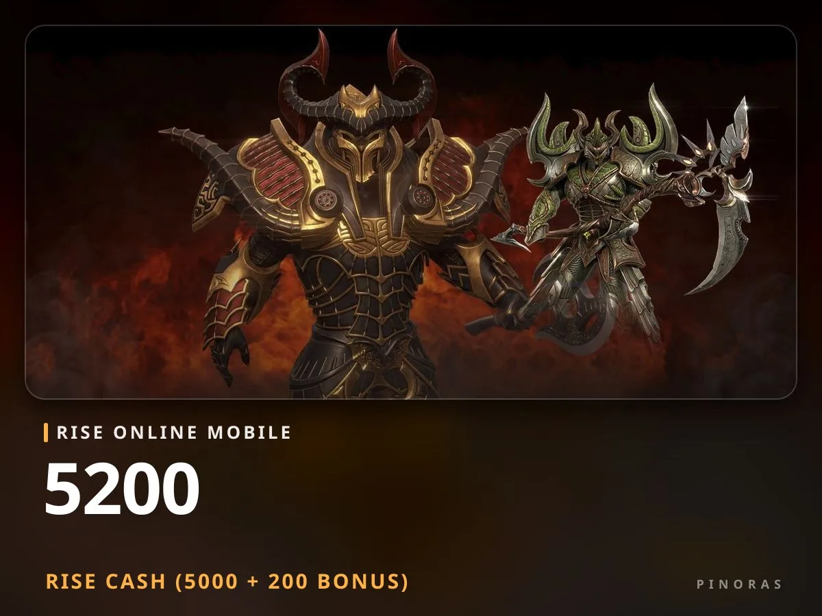 Rise Online Mobile 5200 Rise Cash (5000 + 200 Bonus) - Pinoras