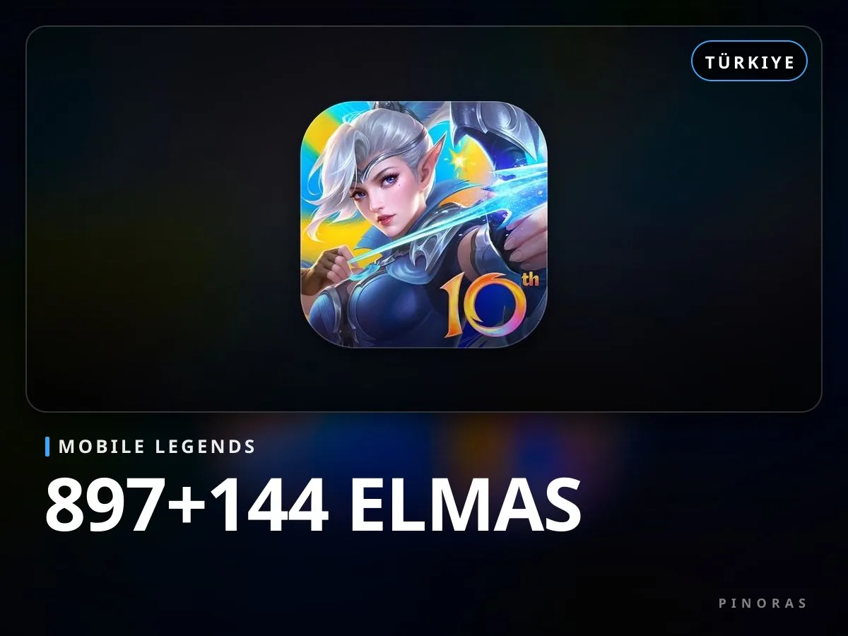 Mobile Legends Türkiye - 897+144 Elmas - Pinoras