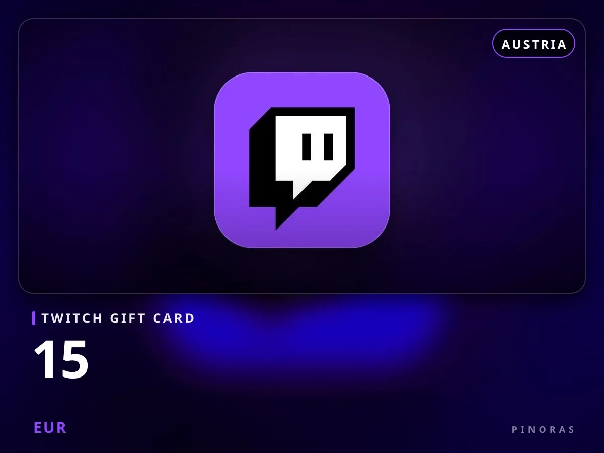 Twitch Gift Card Austria - 15 EUR - Pinoras