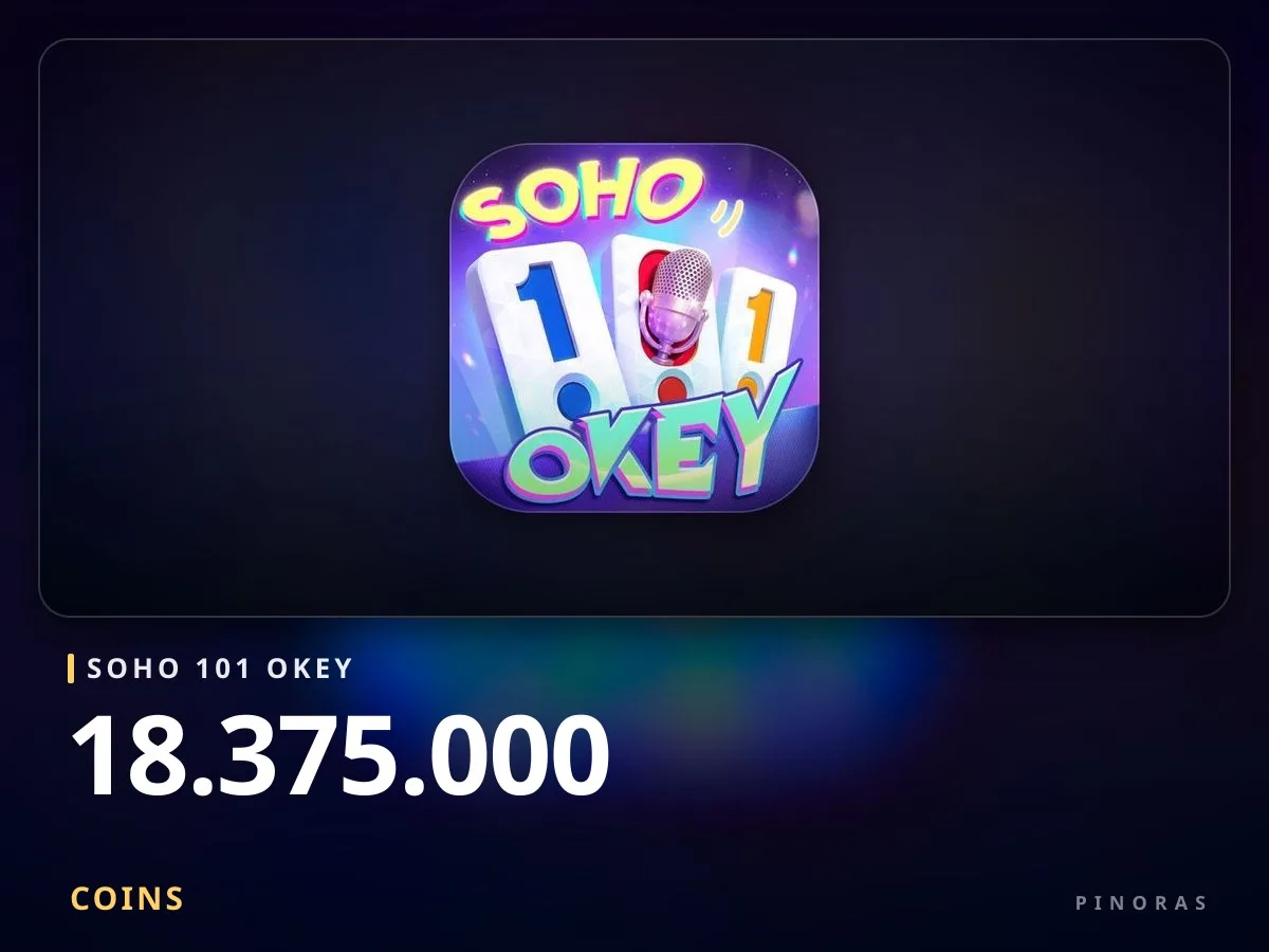 SOHO 101 Okey 18.375.000 Coins - Pinoras