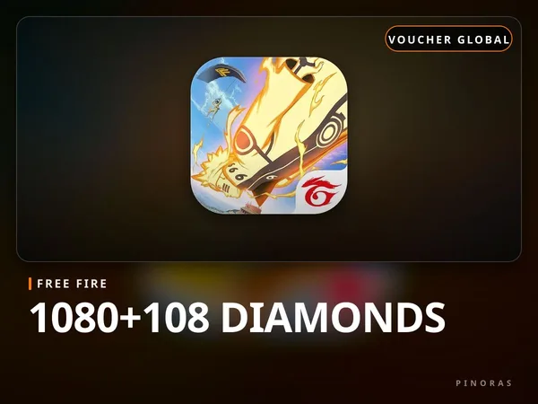 Free Fire 1080+108 Diamonds