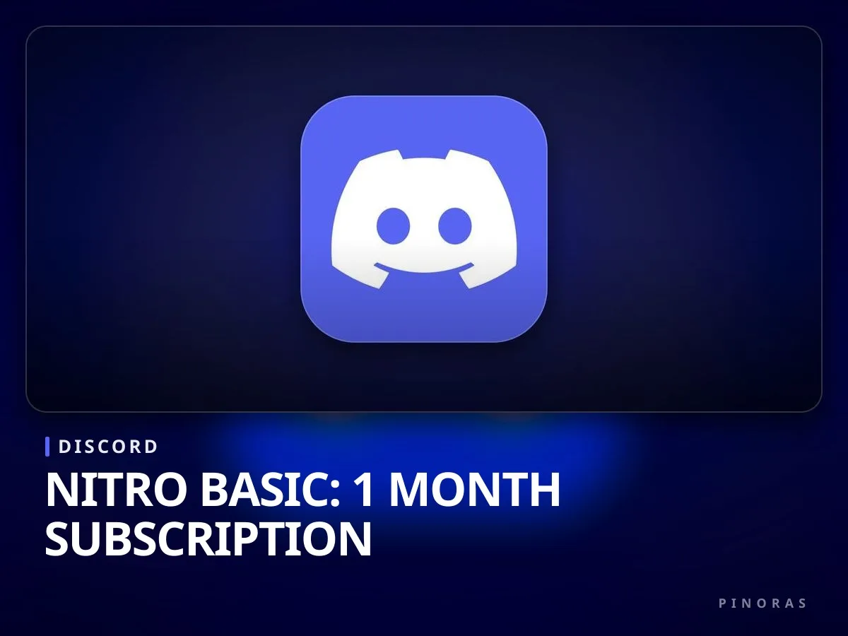 Discord Nitro Basic: 1 Month Subscription - Pinoras