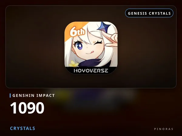 Genshin Impact - 1090 Crystals