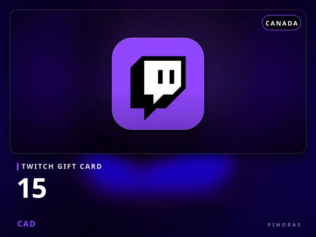 Twitch Gift Card Canada - 15 CAD - Pinoras