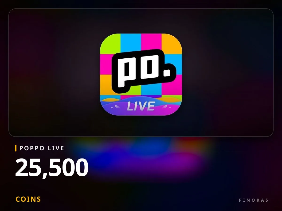 Poppo Live - 25,500 Coins - Pinoras