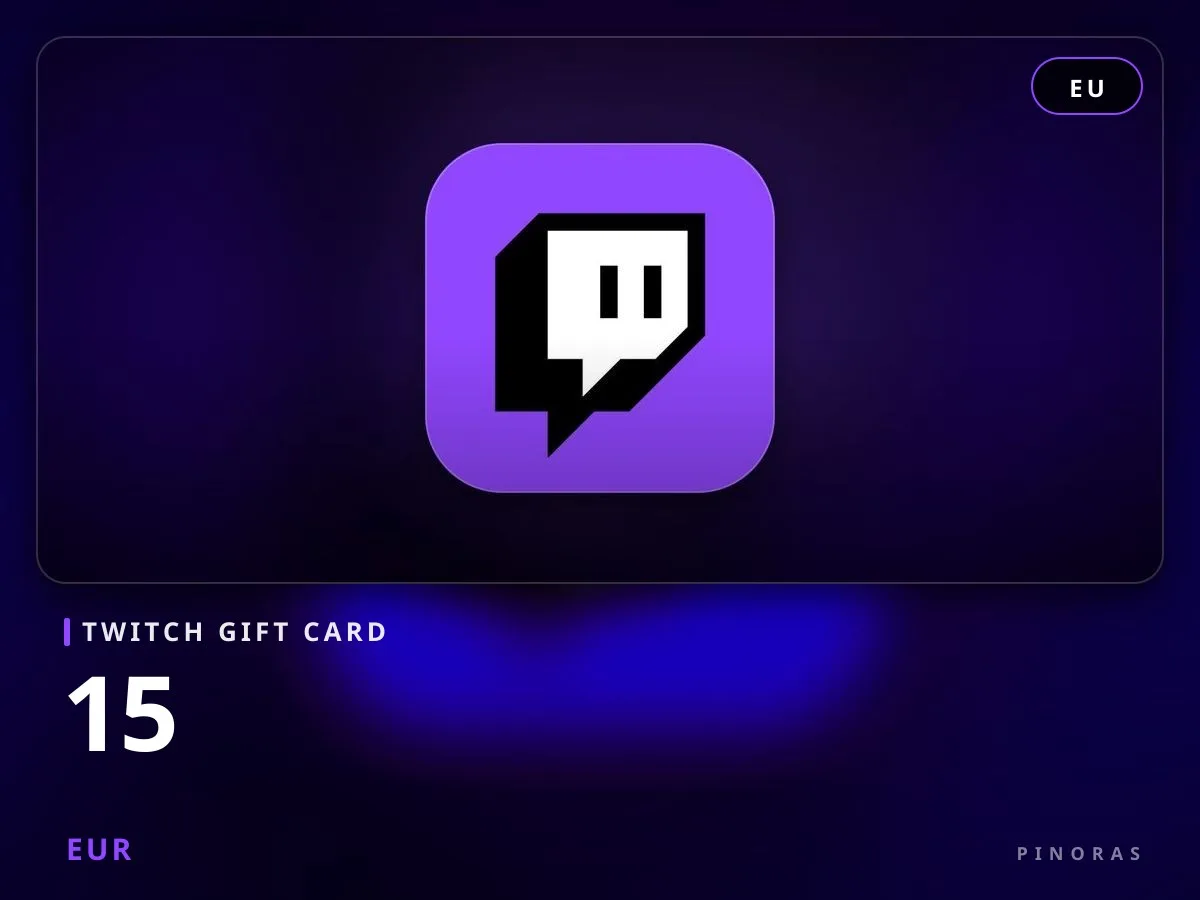 Twitch Gift Card EU - 15 EUR - Pinoras