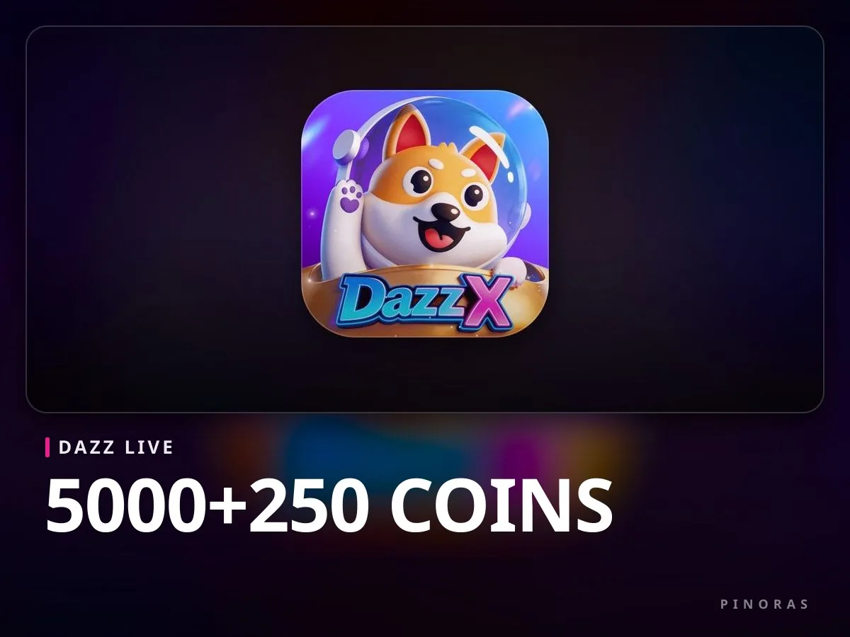 Dazz Live - 5000+250 Coins - Pinoras