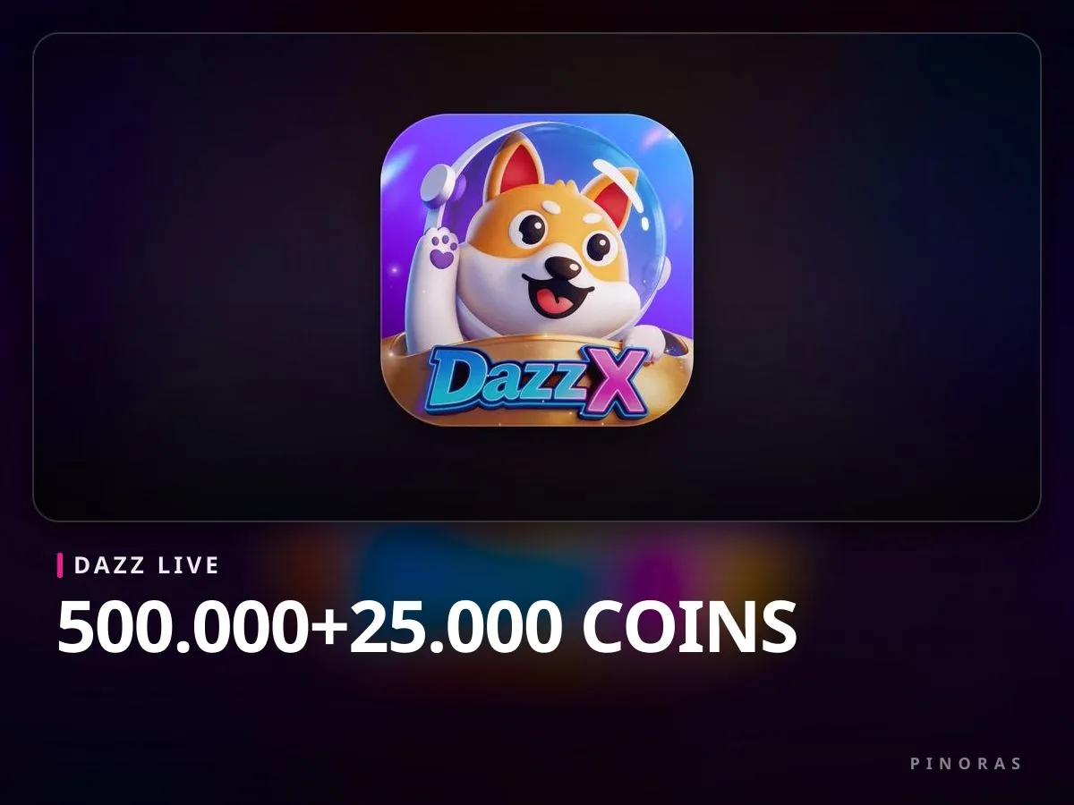 Dazz Live - 500.000+25.000 Coins - Pinoras