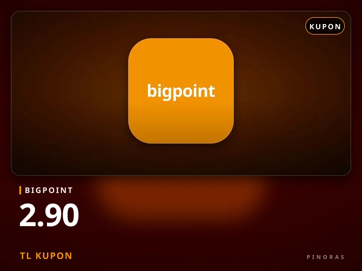 Bigpoint 2.90 TL Kupon - Pinoras