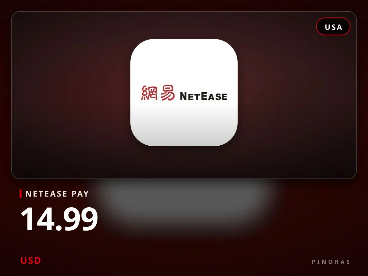 NetEase Pay USA - 14.99 USD — Pinoras