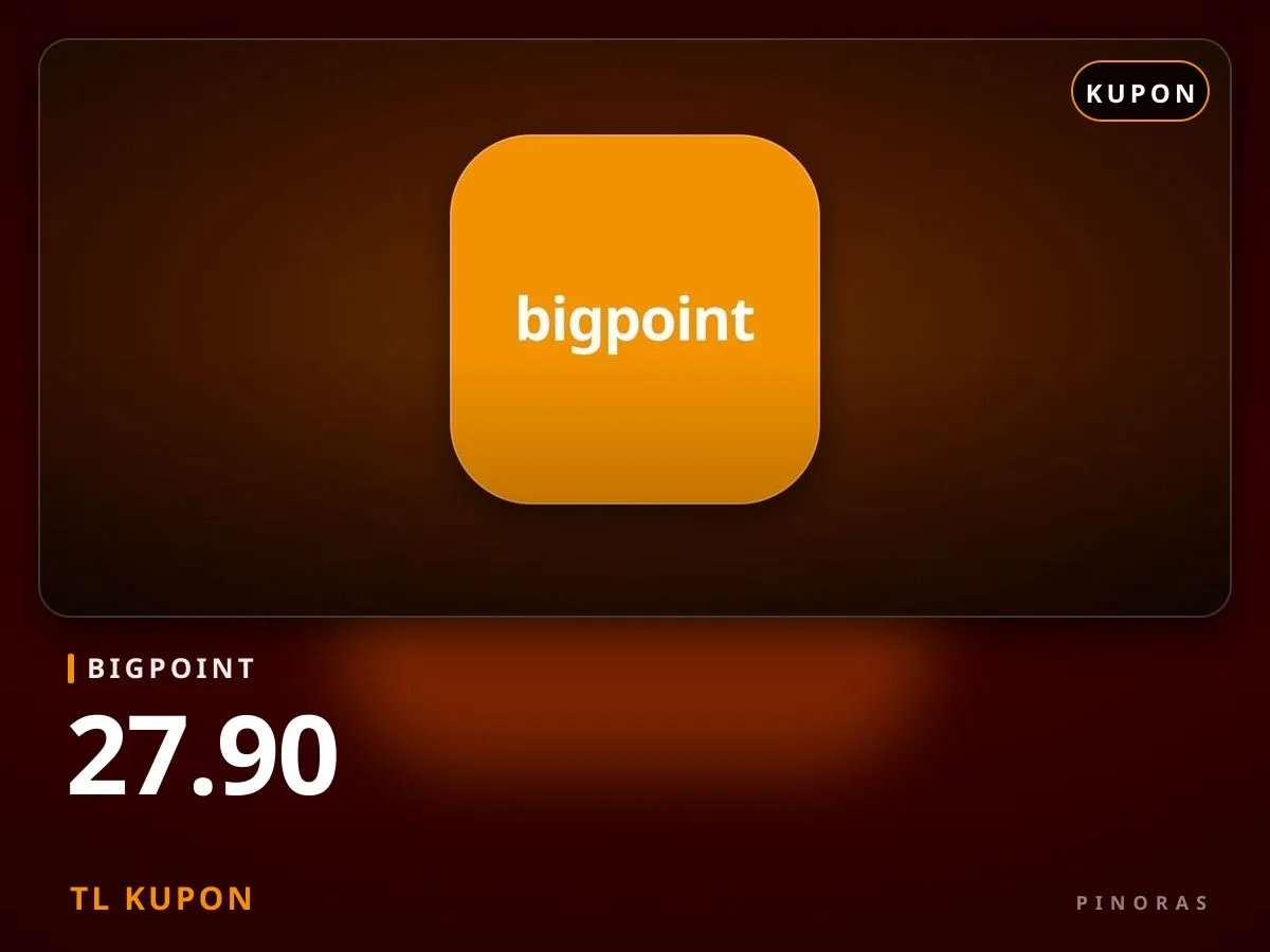 Bigpoint 27.90 TL Kupon - Pinoras
