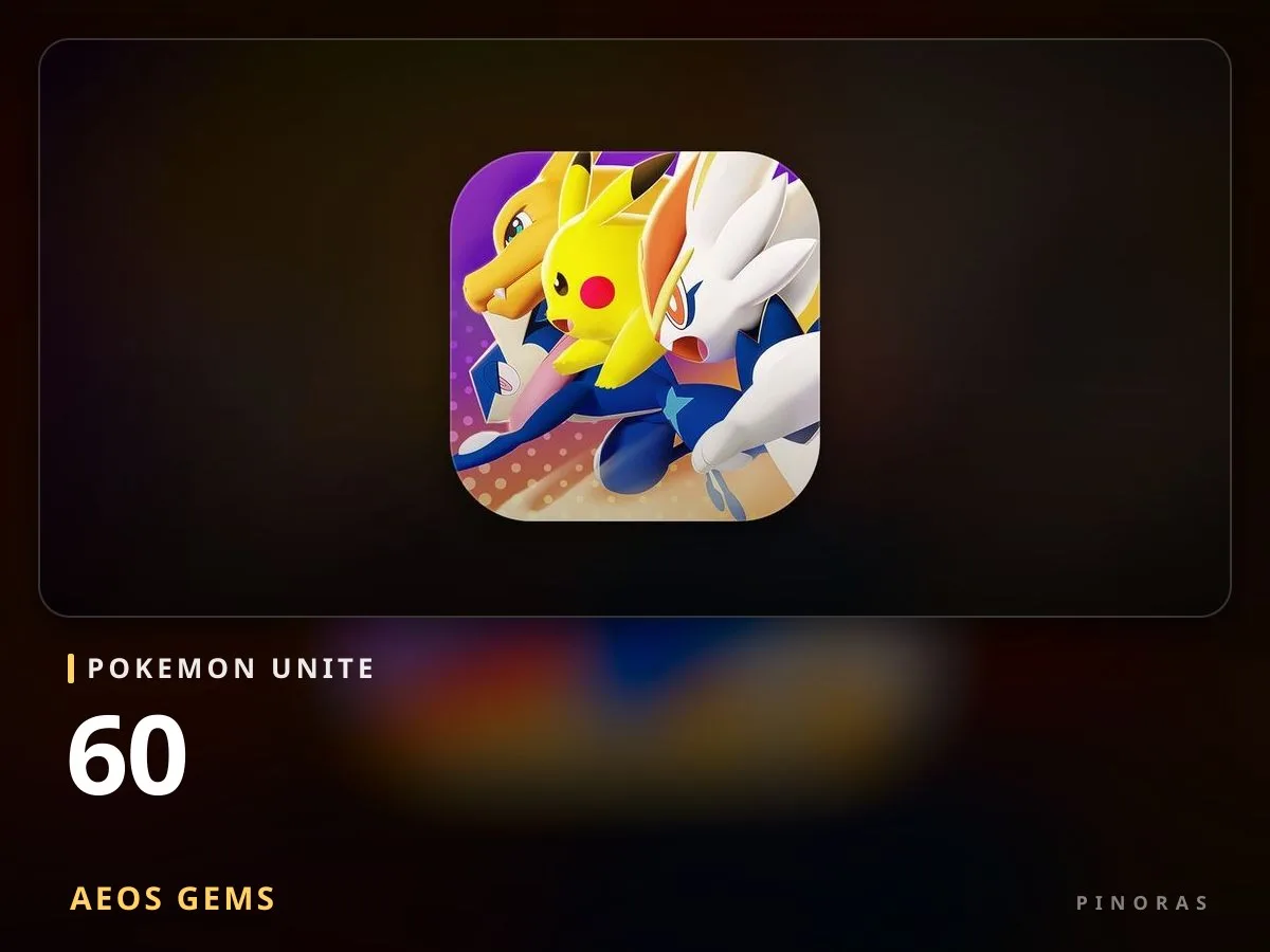 Pokemon Unite - 60 Aeos Gems - Pinoras