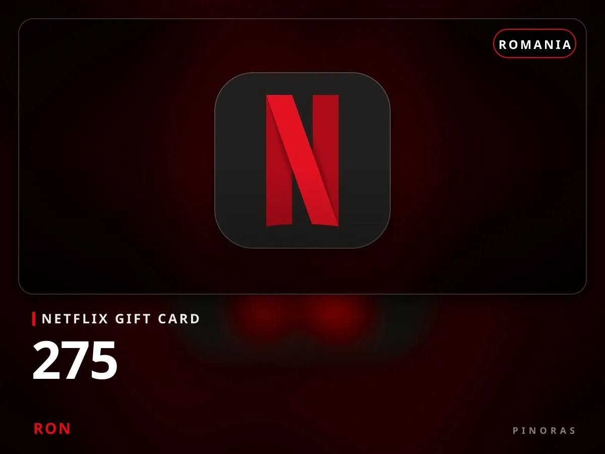 Netflix Gift Card Romania - 275 RON - Pinoras
