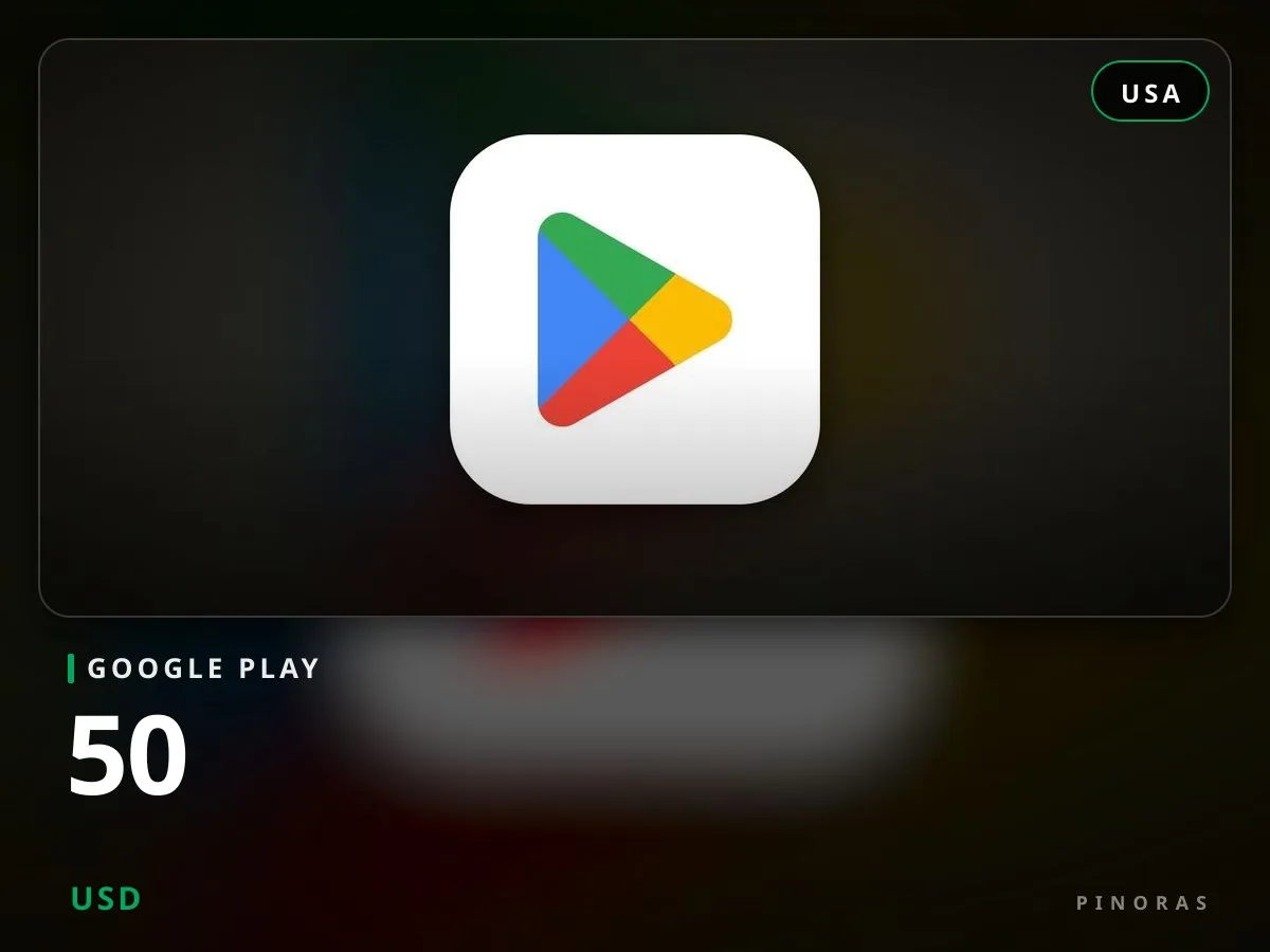 Google Play USA - 50 USD - Pinoras