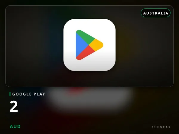 Google Play Australia - 2 AUD