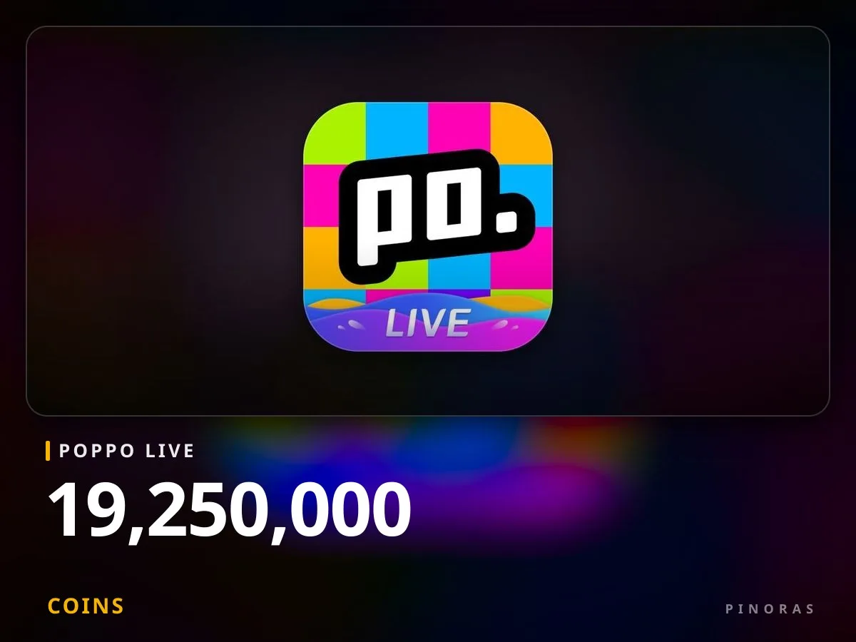 Poppo Live - 19,250,000 Coins - Pinoras