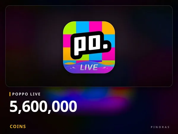 Poppo Live - 5,600,000 Coins