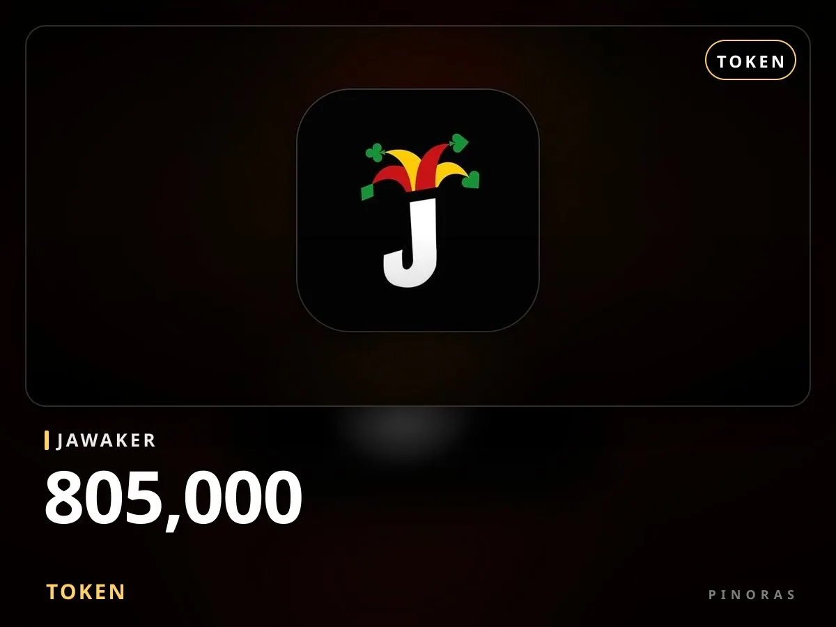 Jawaker 805000 Token - Pinoras