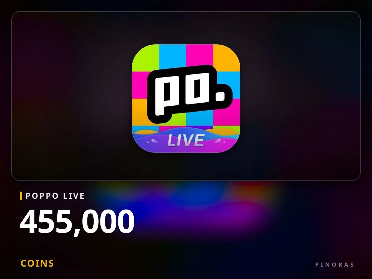 Poppo Live - 455,000 Coins - Pinoras