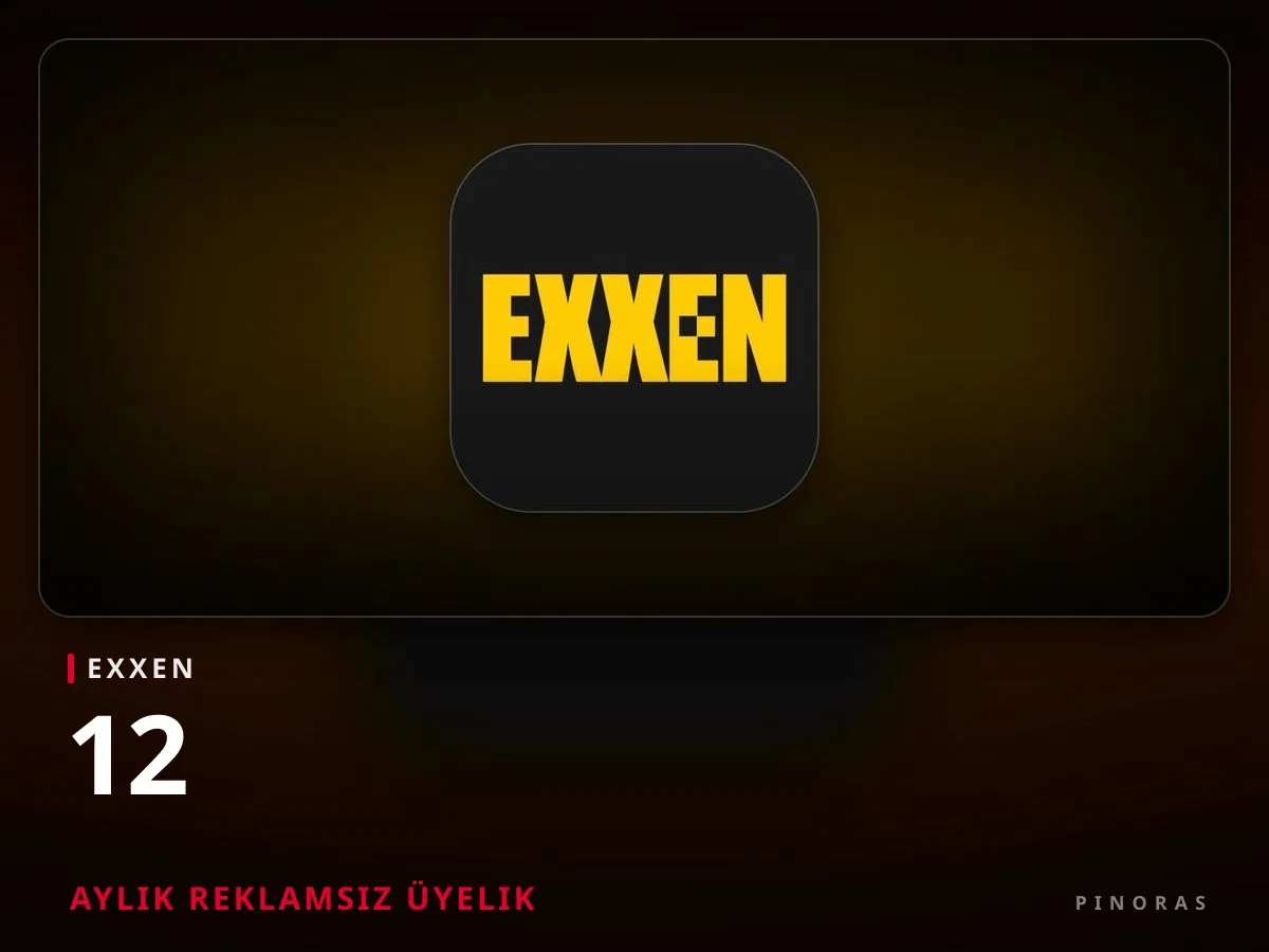 Exxen 12 Aylık Reklamsız Üyelik - Pinoras