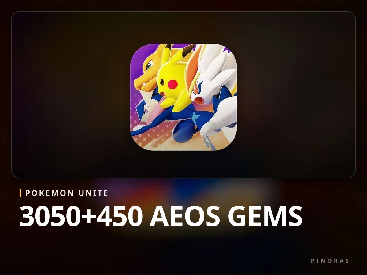 Pokemon Unite - 3050+450 Aeos Gems - Pinoras