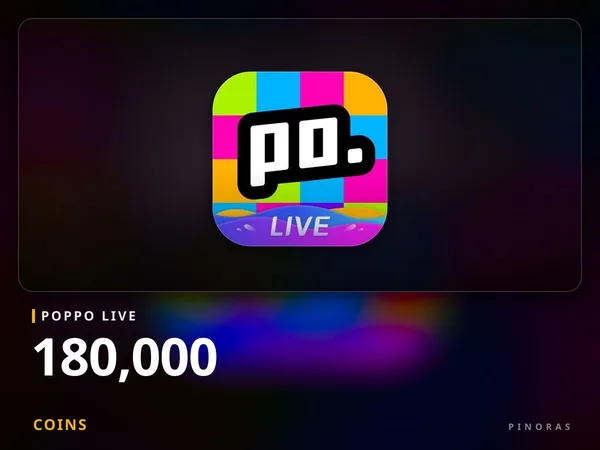 Poppo Live - 180,000 Coins