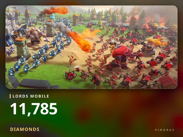 Lords Mobile 11785 Diamonds