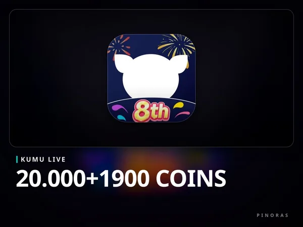 KUMU Live - 20.000+1900 Coins