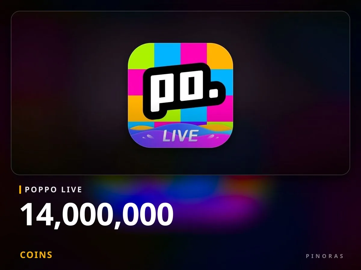 Poppo Live - 14,000,000 Coins - Pinoras