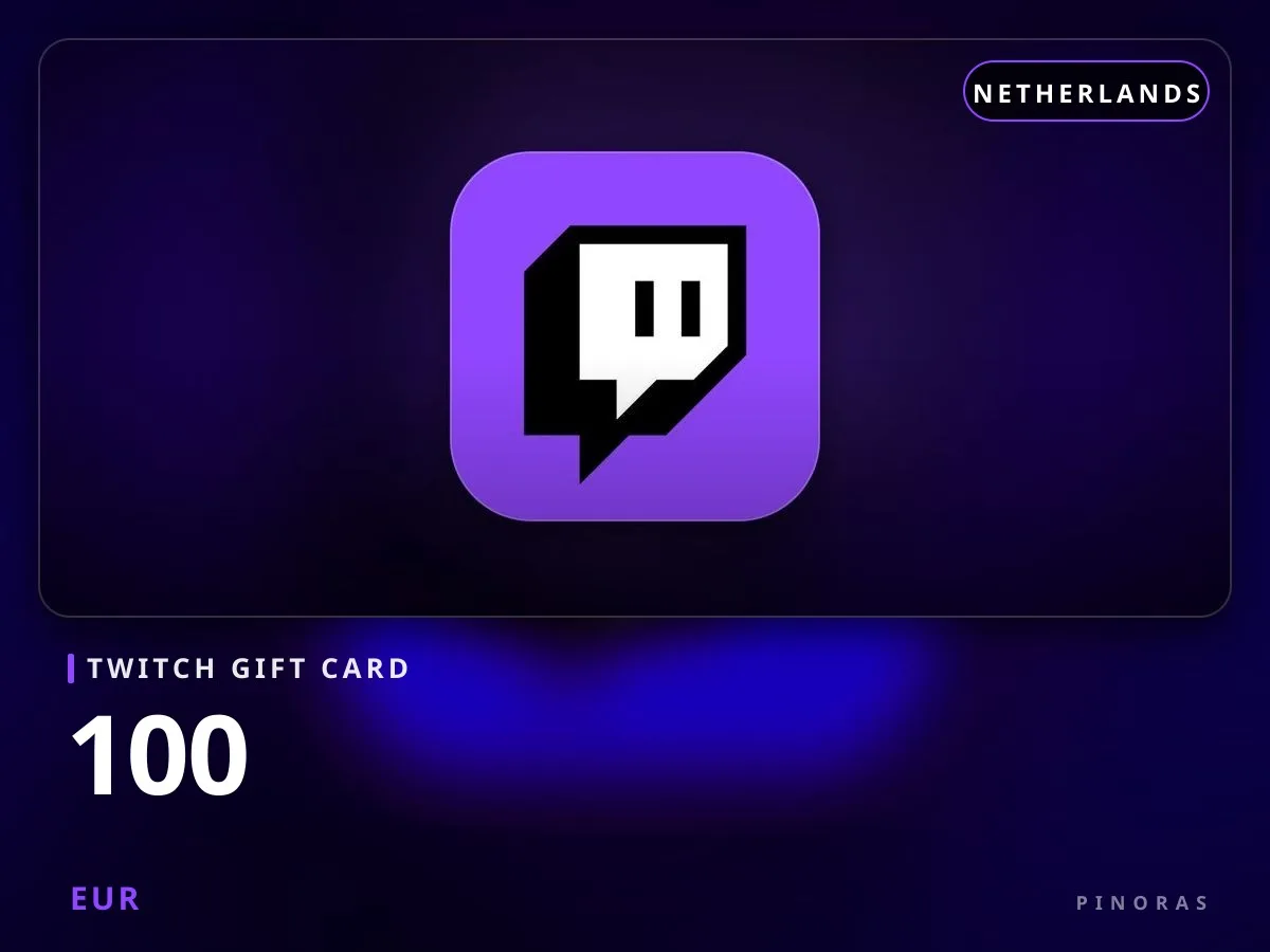 Twitch Gift Card Netherlands - 100 EUR - Pinoras