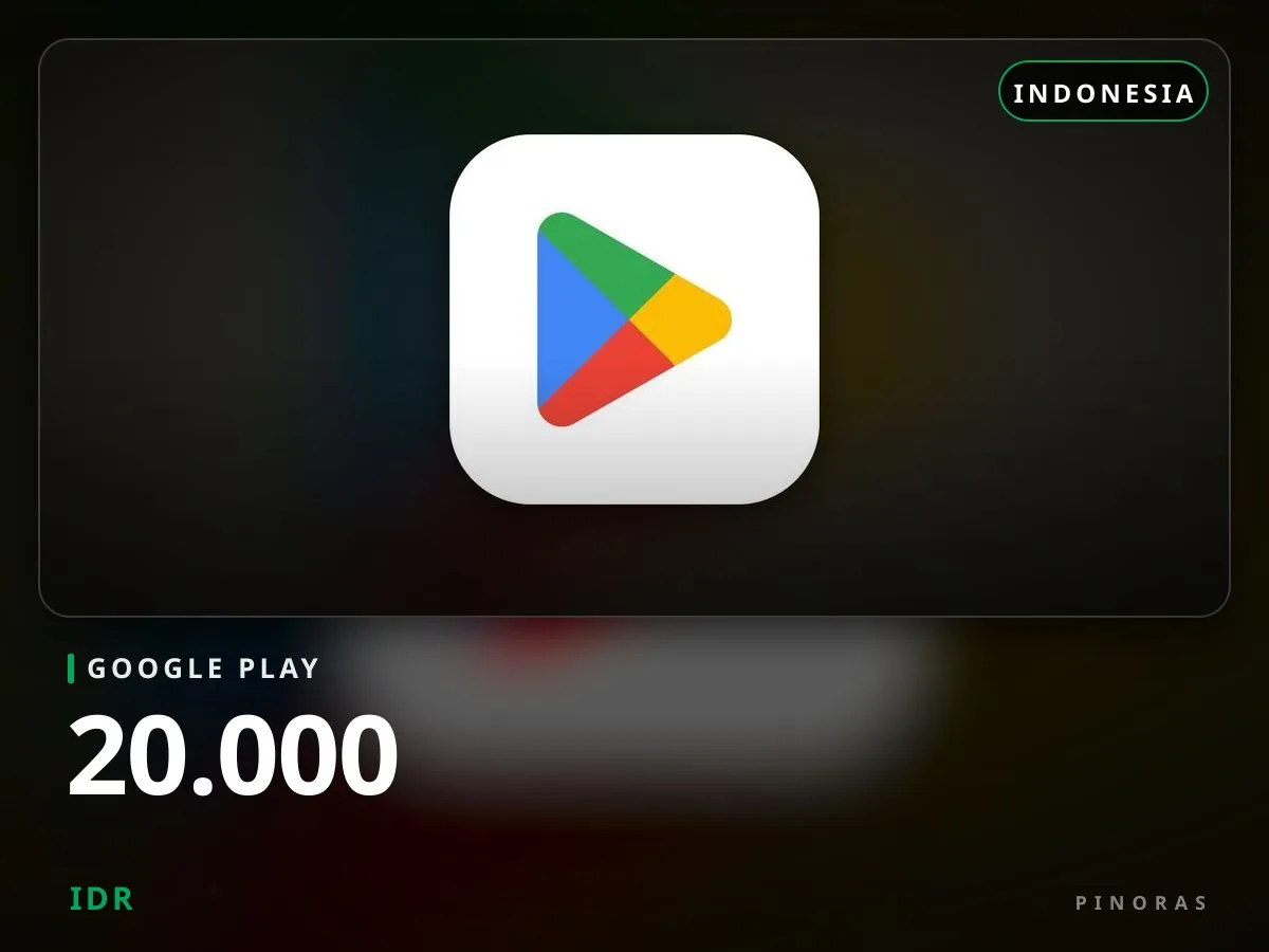 Google Play Indonesia - 20.000 IDR - Pinoras
