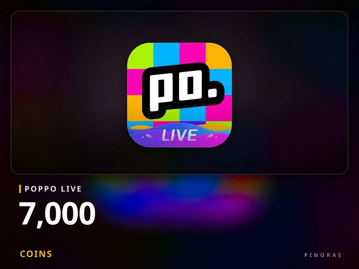 Poppo Live - 7,000 Coins - Pinoras