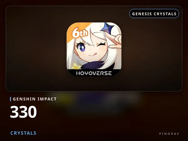 Genshin Impact - 330 Crystals