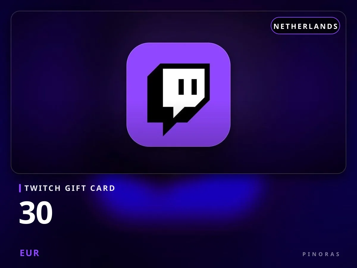 Twitch Gift Card Netherlands - 30 EUR - Pinoras