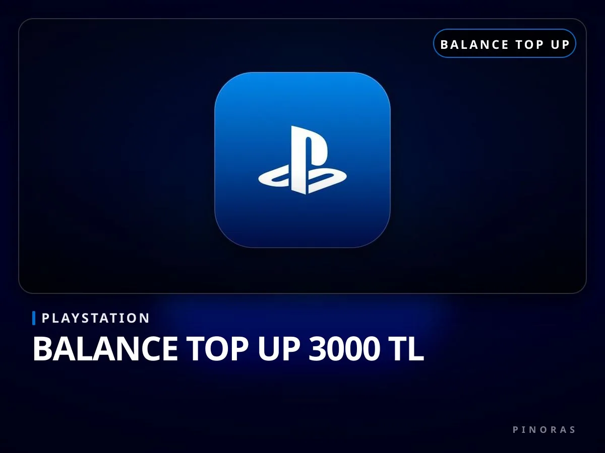PlayStation Balance Top Up 3000 TL - Pinoras