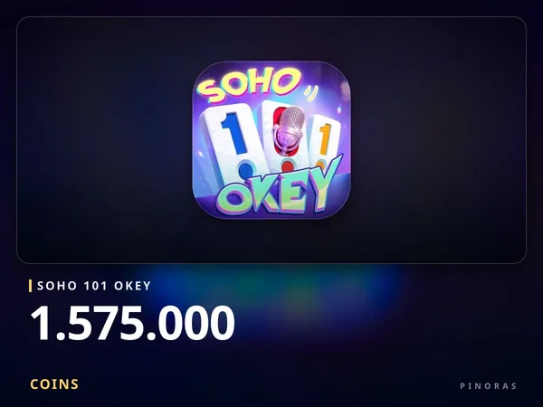 SOHO 101 Okey 1.575.000 Coins