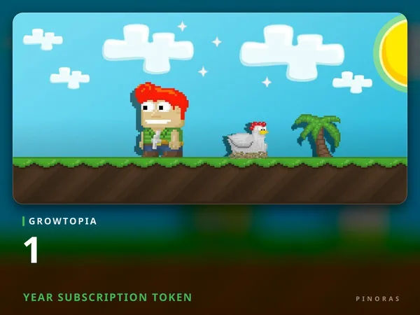 Growtopia 1 Year Subscription Token